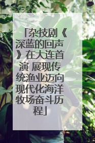 杂技剧《深蓝的回声》在大连首演 展现传统渔业迈向现代化海洋牧场奋斗历程