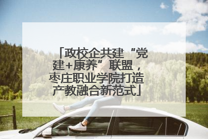 政校企共建“党建+康养”联盟，枣庄职业学院打造产教融合新范式