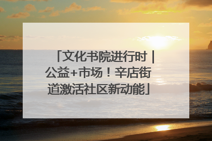 文化书院进行时｜公益+市场！辛店街道激活社区新动能