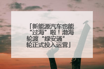新能源汽车也能“过海”啦！渤海轮渡“绿安通” 轮正式投入运营