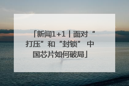 新闻1+1丨面对“打压”和“封锁” 中国芯片如何破局