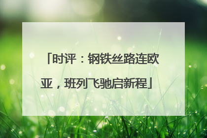 时评：钢铁丝路连欧亚，班列飞驰启新程