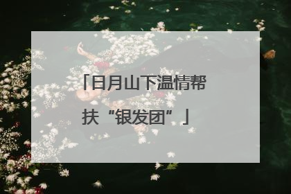 日月山下温情帮扶“银发团”