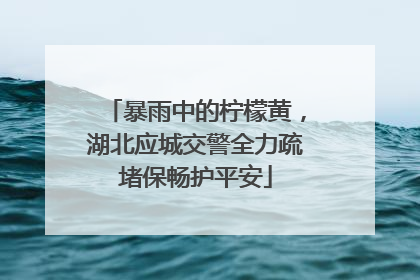 暴雨中的柠檬黄，湖北应城交警全力疏堵保畅护平安