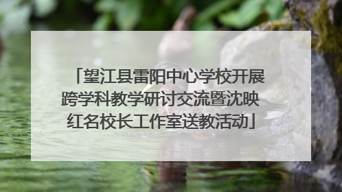 望江县雷阳中心学校开展跨学科教学研讨交流暨沈映红名校长工作室送教活动