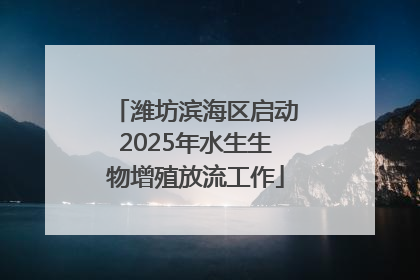 潍坊滨海区启动2025年水生生物增殖放流工作