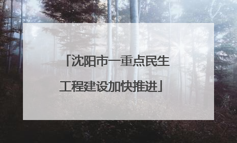 沈阳市一重点民生工程建设加快推进