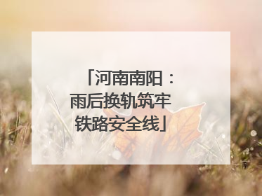 河南南阳：雨后换轨筑牢铁路安全线