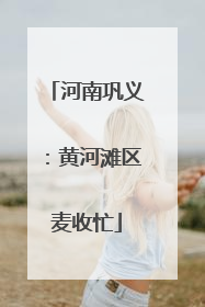 河南巩义：黄河滩区麦收忙