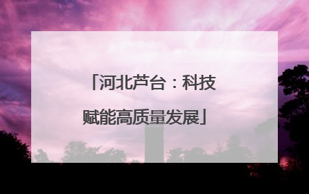 河北芦台：科技赋能高质量发展
