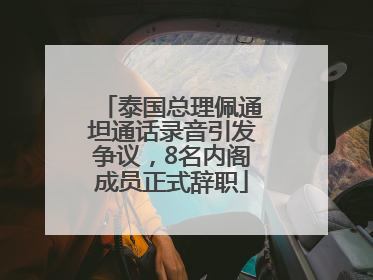 泰国总理佩通坦通话录音引发争议，8名内阁成员正式辞职