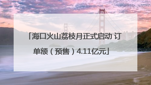 海口火山荔枝月正式启动 订单额（预售）4.11亿元