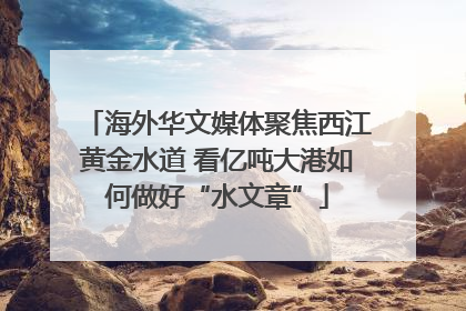 海外华文媒体聚焦西江黄金水道 看亿吨大港如何做好“水文章”