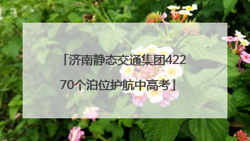 济南静态交通集团42270个泊位护航中高考