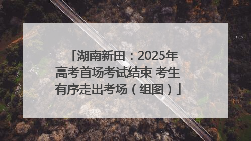 湖南新田：2025年高考首场考试结束 考生有序走出考场（组图）