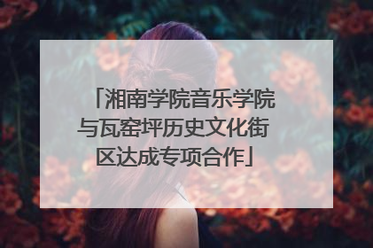 湘南学院音乐学院与瓦窑坪历史文化街区达成专项合作