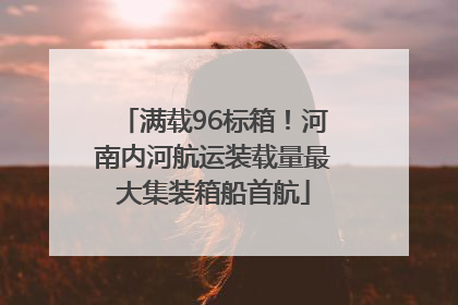 满载96标箱！河南内河航运装载量最大集装箱船首航