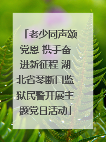 老少同声颂党恩 携手奋进新征程 湖北省琴断口监狱民警开展主题党日活动