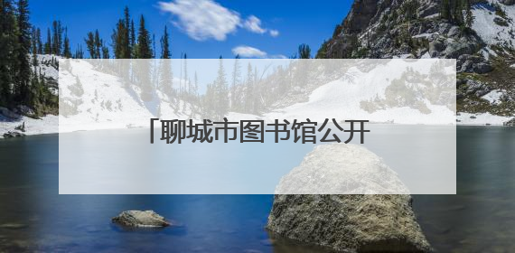 聊城市图书馆公开招募暑假志愿者