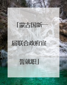 蒙古国新一届联合政府宣誓就职