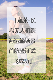 蓬莱-长岛无人机跨海运输场景首航验证试飞成功