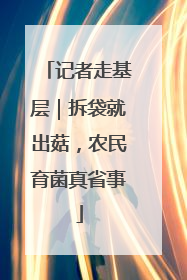 记者走基层｜拆袋就出菇，农民育菌真省事