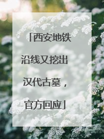 西安地铁沿线又挖出汉代古墓，官方回应