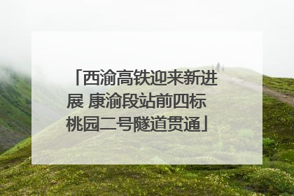 西渝高铁迎来新进展 康渝段站前四标桃园二号隧道贯通