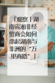 观察丨湖南省湘非经贸商会如何串起湖南与非洲的“万里商路”