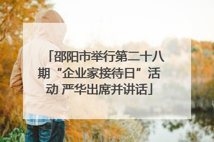 邵阳市举行第二十八期“企业家接待日”活动 严华出席并讲话