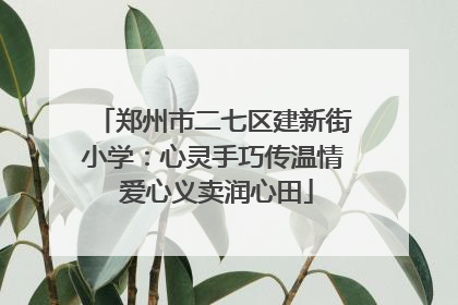 郑州市二七区建新街小学：心灵手巧传温情 爱心义卖润心田