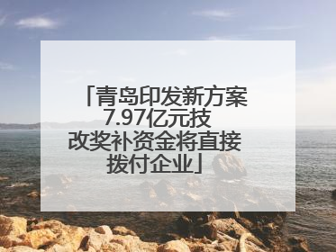 青岛印发新方案 7.97亿元技改奖补资金将直接拨付企业