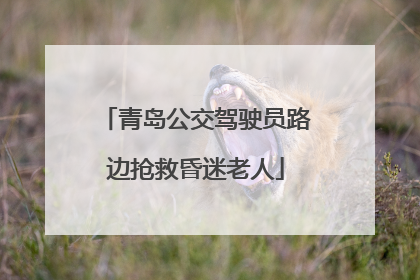 青岛公交驾驶员路边抢救昏迷老人