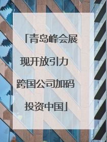 青岛峰会展现开放引力 跨国公司加码投资中国