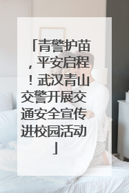 青警护苗，平安启程！武汉青山交警开展交通安全宣传进校园活动