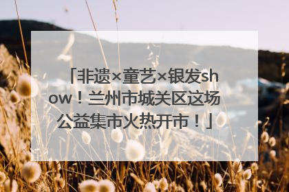 非遗×童艺×银发show！兰州市城关区这场公益集市火热开市！