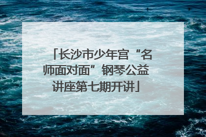 长沙市少年宫“名师面对面”钢琴公益讲座第七期开讲