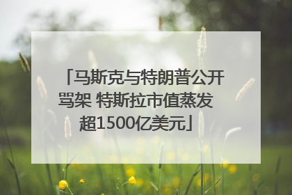 马斯克与特朗普公开骂架 特斯拉市值蒸发超1500亿美元