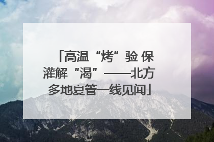 高温“烤”验 保灌解“渴”——北方多地夏管一线见闻