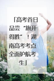 高考首日品尝“旗开得胜”！湖南高考考点全面护航考生