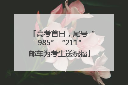 高考首日，尾号“985”“211”邮车为考生送祝福
