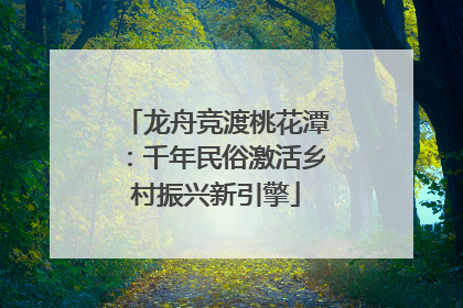 龙舟竞渡桃花潭：千年民俗激活乡村振兴新引擎