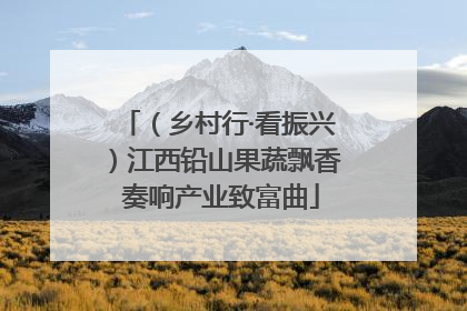 （乡村行·看振兴）江西铅山果蔬飘香 奏响产业致富曲