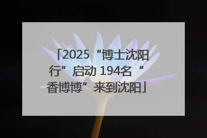 2025“博士沈阳行”启动 194名“香博博”来到沈阳