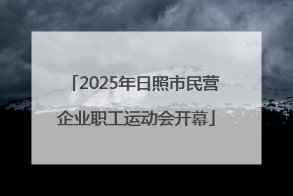 2025年日照市民营企业职工运动会开幕