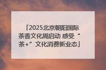 2025北京朝阳国际茶香文化周启动 感受“茶+”文化消费新业态