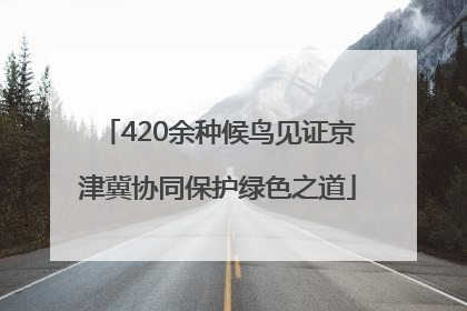 420余种候鸟见证京津冀协同保护绿色之道
