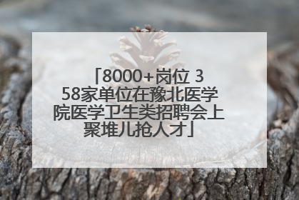 8000+岗位 358家单位在豫北医学院医学卫生类招聘会上聚堆儿抢人才