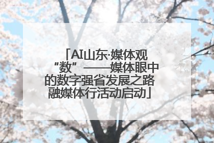 AI山东·媒体观“数”——媒体眼中的数字强省发展之路融媒体行活动启动