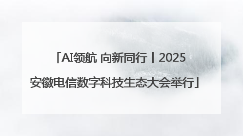 AI领航 向新同行丨2025安徽电信数字科技生态大会举行